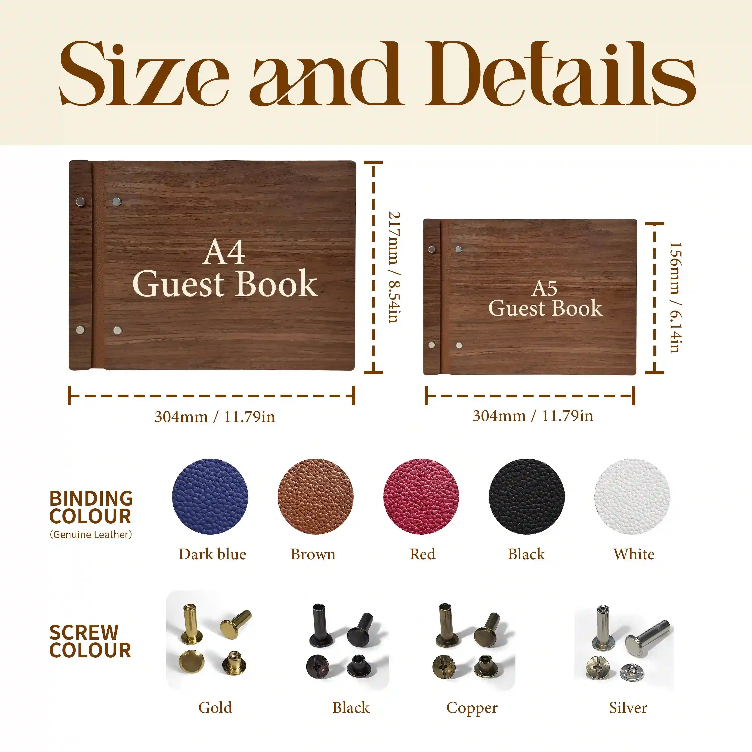 Personalized Walnut Wooden Memory Book – Custom Engraved Keepsake Album for Birthdays & Special Moments