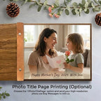 Personalized Wooden Guest Book: Photo Album Turns One Gift for Birthday Keepsake