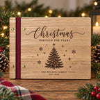 Personalized Wooden Christmas Photo Album | Custom Family Memory Book
