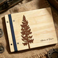 Personalized Pine Tree Guest Book for Airbnb Cabins Lodge, Vacation home Welcome Journal