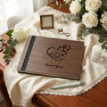 Personalized Wooden Guest Book: Engraved Celebration of Life, Memorial Guestbook