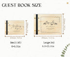 Solid Wood Wedding Guest Book - Engraved Blessings Keepsake | Personalized with Names & Date