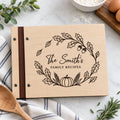Personalized Wooden Family Recipe Book | Custom Engraved Cookbook & Thanksgiving Gift
