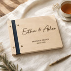 Personalized Wedding Guest Book – Engraved Wooden Keepsake with Names, Venue & Date