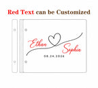 Personalized Wedding Guest Book - Custom Engraved Bamboo Keepsake for Weddings with Names & Date