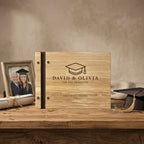 Wooden graduation guestbook, pine wood guest book, custom graduation yearbook