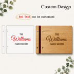 Custom Family Cookbook | Handmade Wooden Recipe Album Gift for Mom Grandma