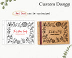 Personalized Wooden Recipe Book| Custom Engraved Family Cookbook| Blank Recipe Journal