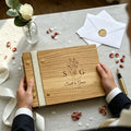 Personalized Wooden Wedding Guest Book, Custom Engraved Guestbook, Polaroid Photobooth Album, Wedding Easter Gift