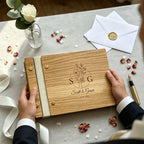 Personalized Wooden Wedding Guest Book, Custom Engraved Guestbook, Polaroid Photobooth Album, Wedding Easter Gift