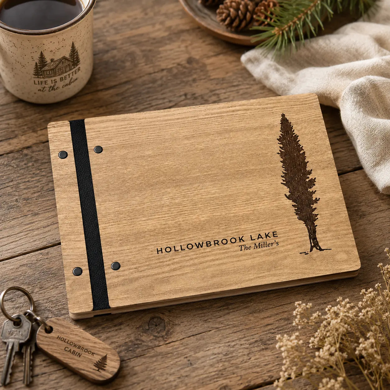Custom Guest Book for Airbnb Cabins Lodge & Vacation home Welcome Journal