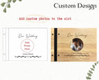 Engraved Wooden Wedding Guest Book with Photo Slot