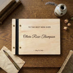 Custom Mother's Day Gift - Personalized Wooden Photo Album & Guestbook