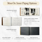 Personalized Wooden Guest Book: Engraved Celebration of Life, Memorial Guestbook