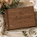 Personalized Wooden Wedding Guest Book - Names & Date Keepsake
