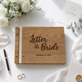 Personalized Wooden Letter to the Bride Book – Handmade Wedding Memory Album & Bridal Shower Keepsake Gift
