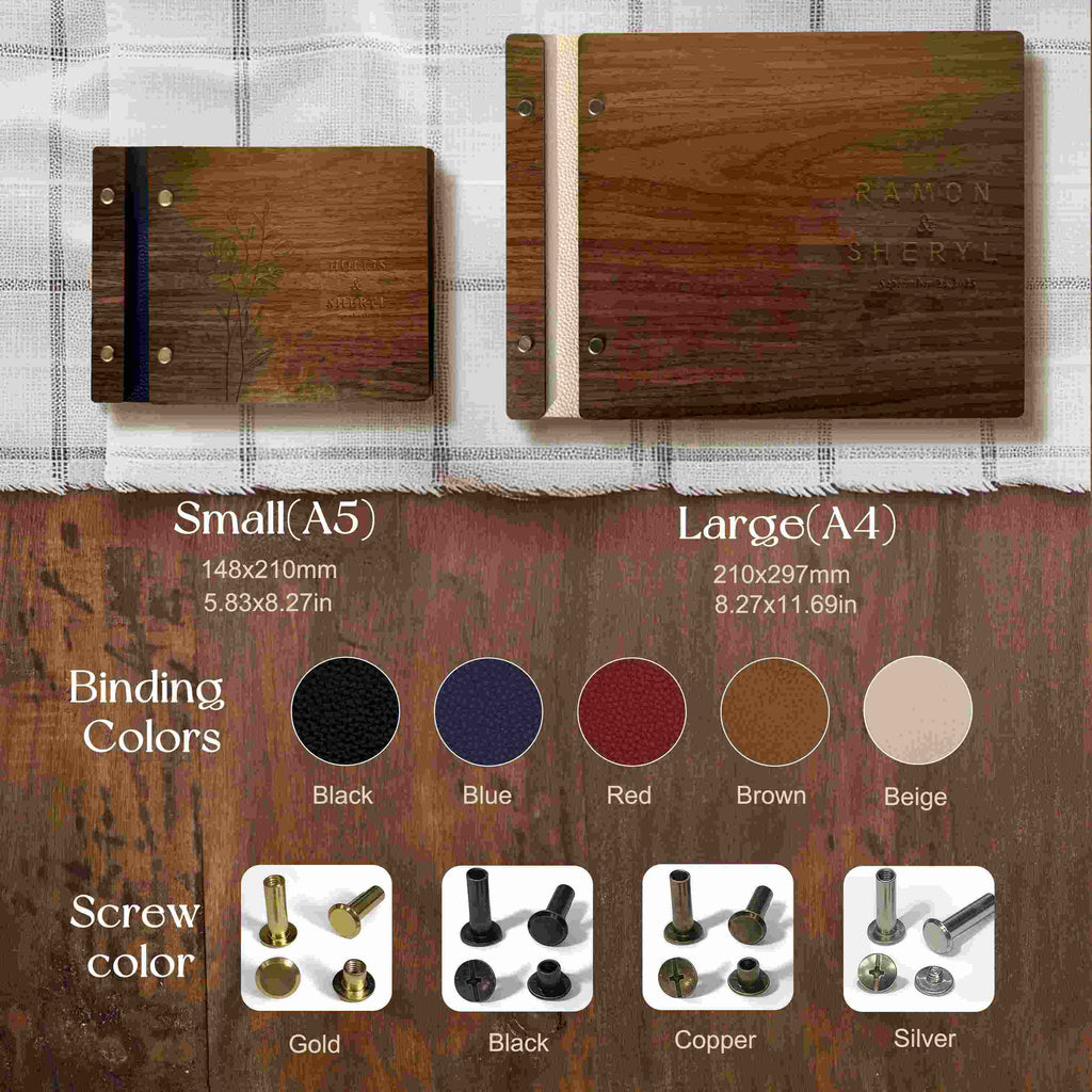 Personalized Graduation Guest Book - Custom Wooden Photo Album, Class of 2026 Senior Gift