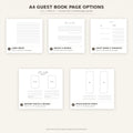 Personalized Guest Book Page Printing Add-On – A4/A5 Standard Paper or Cardstock