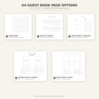 Personalized Guest Book Page Printing Add-On – A4/A5 Standard Paper or Cardstock