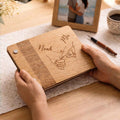 Personalized Wooden Wedding Vow Books, Valentine's Day gift, Wooden Guest Book, Engraved Photo Album