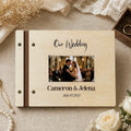 Personalized Wooden Wedding Guest Book & Custom Photo Album