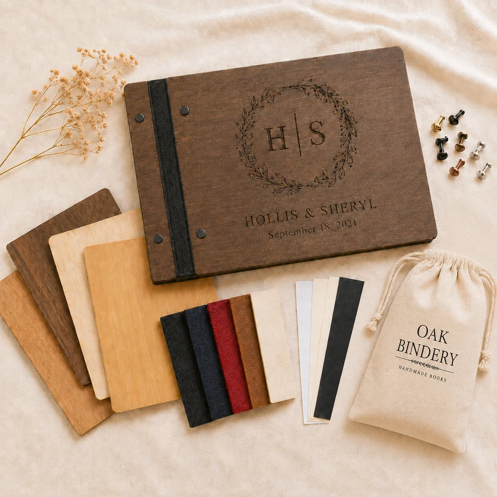 DIY Wooden Book | Custom Guest Book, Photo Album & Memory Book