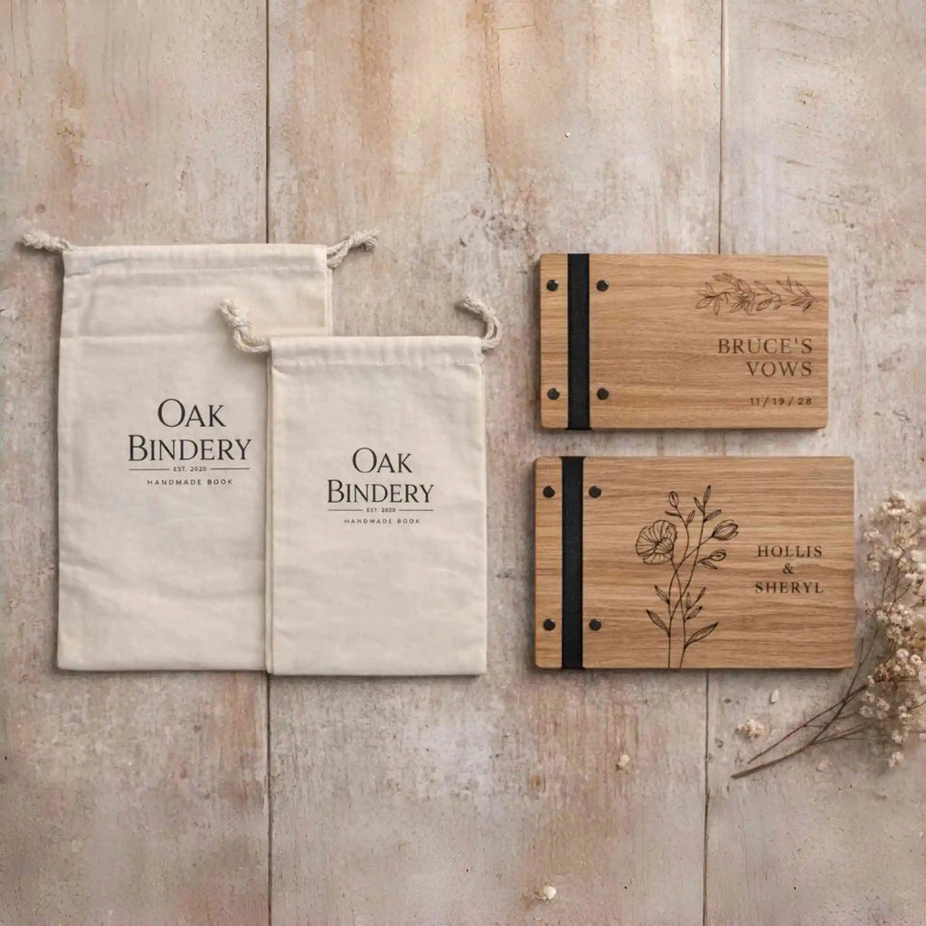 Personalized Wood Mother’s Day Scrapbook, Handcrafted Memory Guest Book & Photo Album