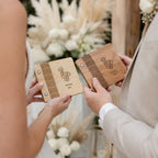 Rustic Wooden Wedding Vow Book - Personalized Keepsake