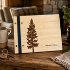Personalized Airbnb Guest Book – Custom Engraved Wooden Vacation Rental Guest Book
