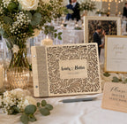 Personalized Engraved Wooden Wedding Guest Book, Custom Engraved Guestbook