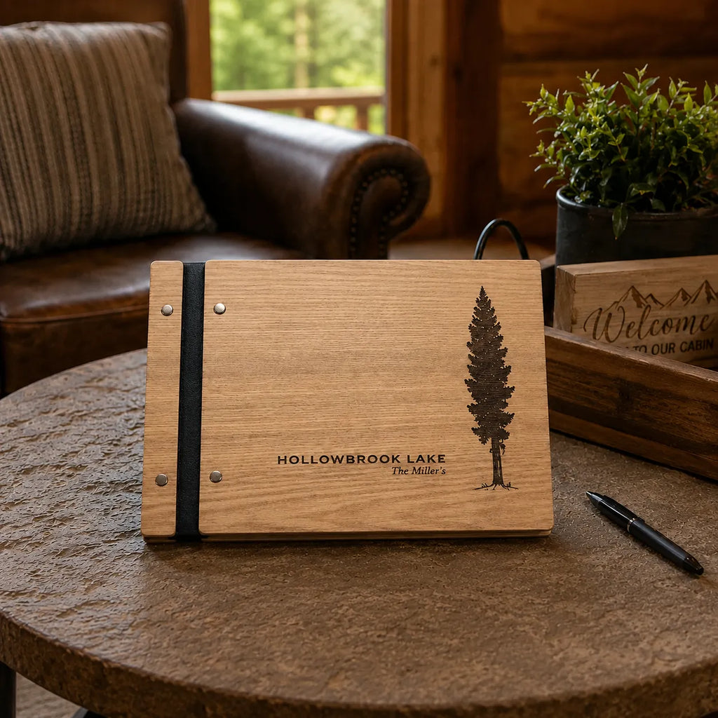 Custom Guest Book for Airbnb Cabins Lodge & Vacation home Welcome Journal