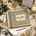 Personalized Engraved Wooden Wedding Guest Book, Custom Engraved Guestbook