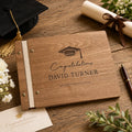 Wooden graduation guestbook, pine wood guest book, custom graduation yearbook