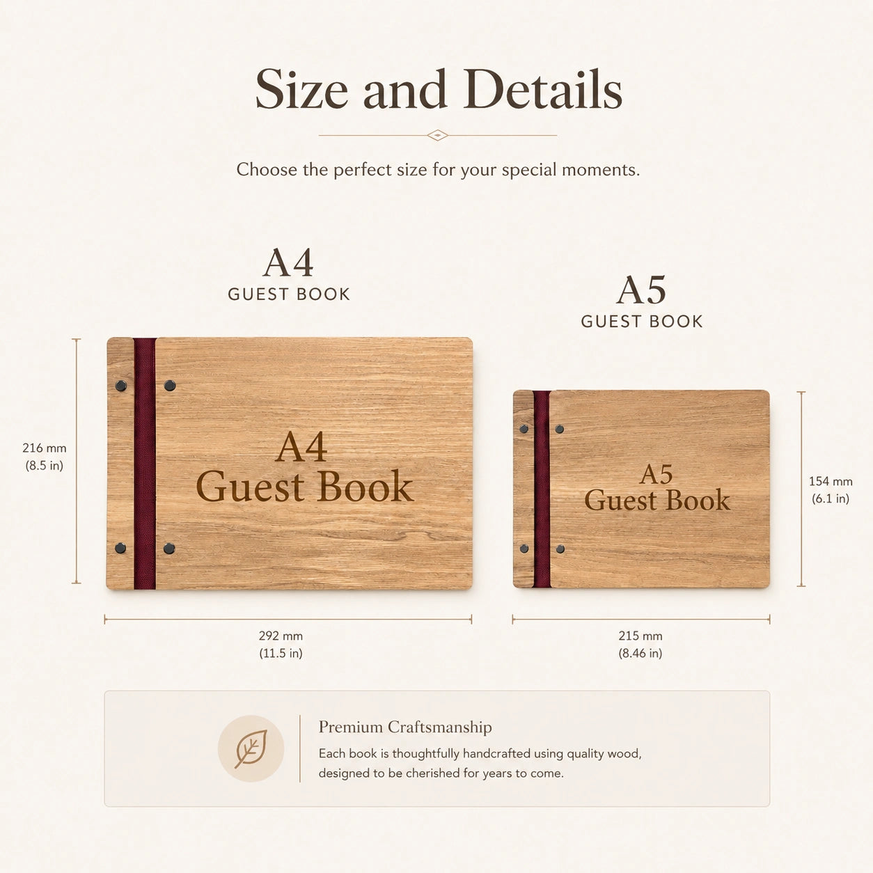 DIY Wooden Book | Custom Guest Book, Photo Album & Memory Book