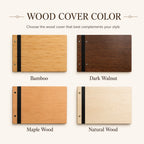 Custom Engraved Wood Scrapbook | Personalized Dad Photo Album | Best Father’s Day Keepsake Gift