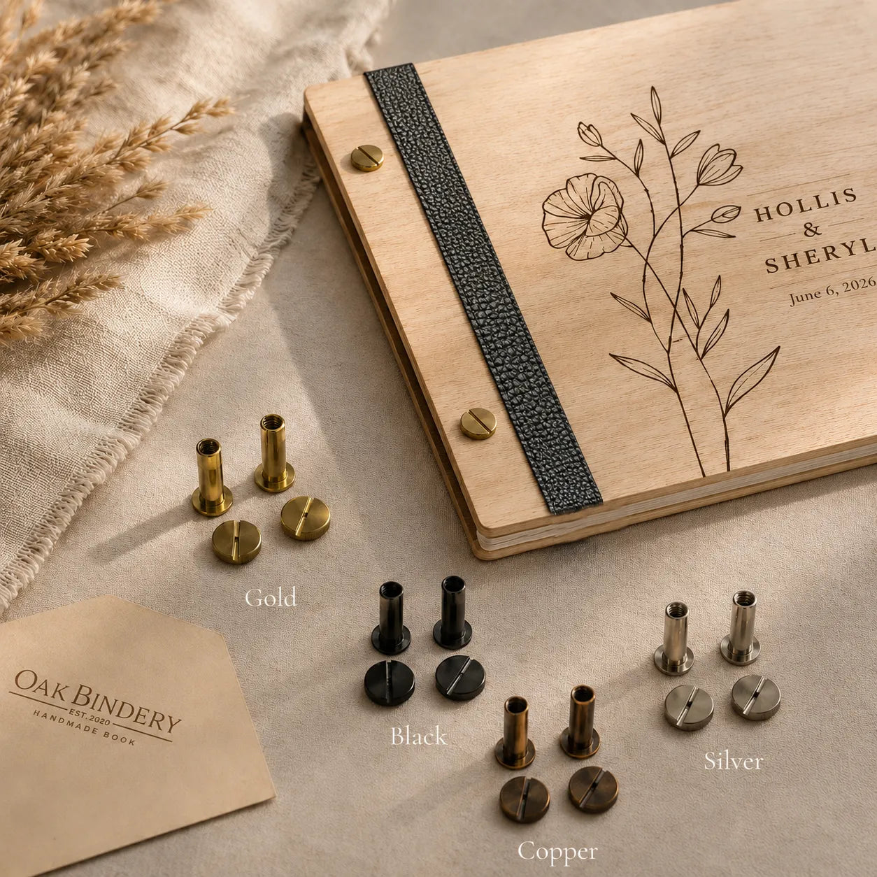 DIY Wooden Book | Custom Guest Book, Photo Album & Memory Book
