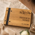 Personalized Wooden Wedding Guest Book: Engraved Photo Album Keepsake