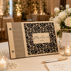 Personalized Wooden Wedding Guest Book: Engraved Wedding  Album, Keepsake for Couples