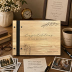 Personalized Retirement Memory Book – Custom Engraved Wooden Retirement Keepsake Gift