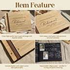 Happy Retirement Signature Book – Custom Wood Farewell Album