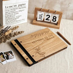 Wooden Bridal Shower Guest Book & Wedding Advice Keepsake