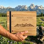 Personalized Wooden Adventure Book: Engraved Travel Scrapbook