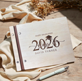 Personalized Wooden Graduation Guest Book | Custom Yearbook &amp; Memory Album