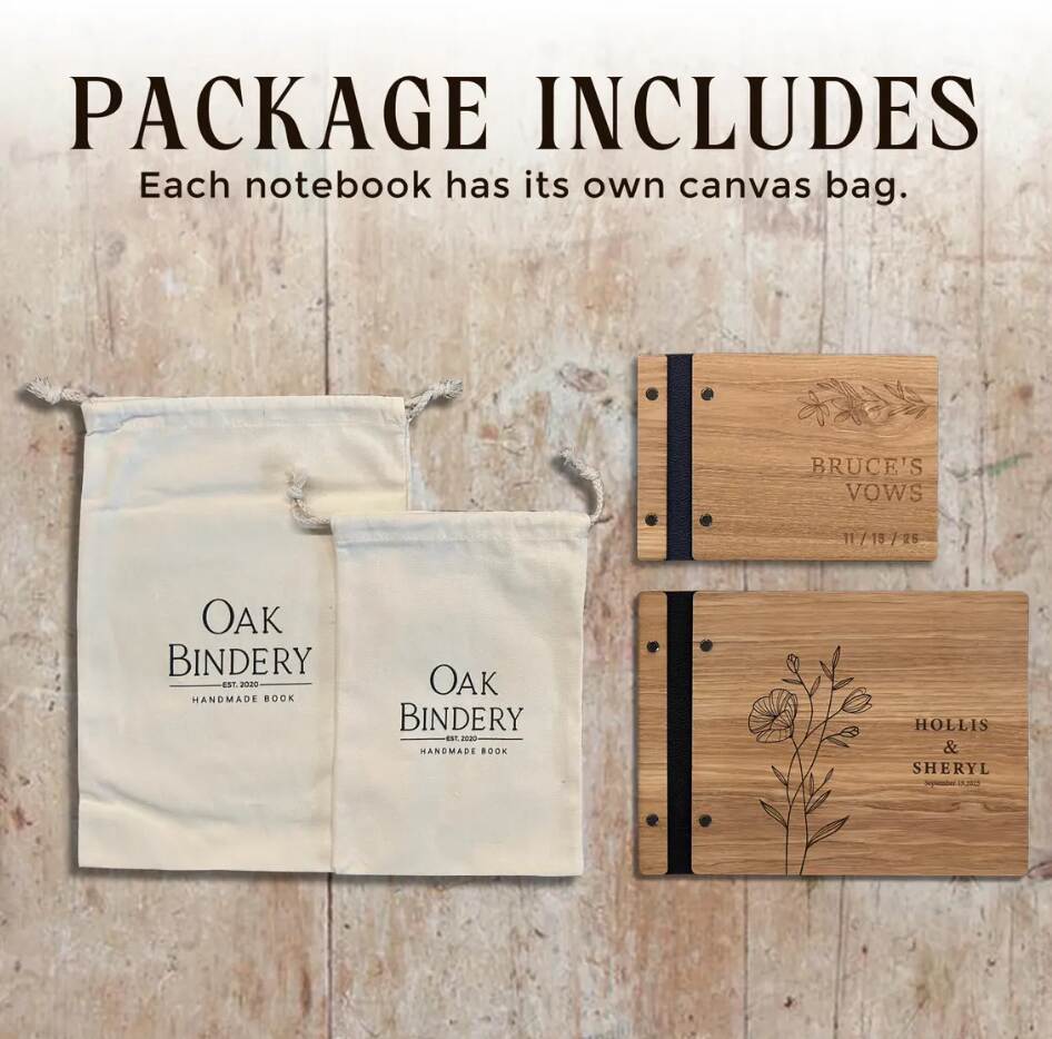 Custom wooden notebooks, diaries, guestbooks, and commemorative albums