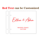 Personalized Wedding Guest Book – Engraved Wooden Keepsake with Names, Venue & Date