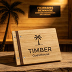 Airbnb Host Gift – Personalized Wooden Guest Book for Vacation Rental Homes & Cabins