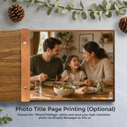 Personalized Wooden Recipe Book| Custom Engraved Family Cookbook| Blank Recipe Journal