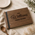 Custom Family Cookbook | Handmade Wooden Recipe Album Gift for Mom Grandma
