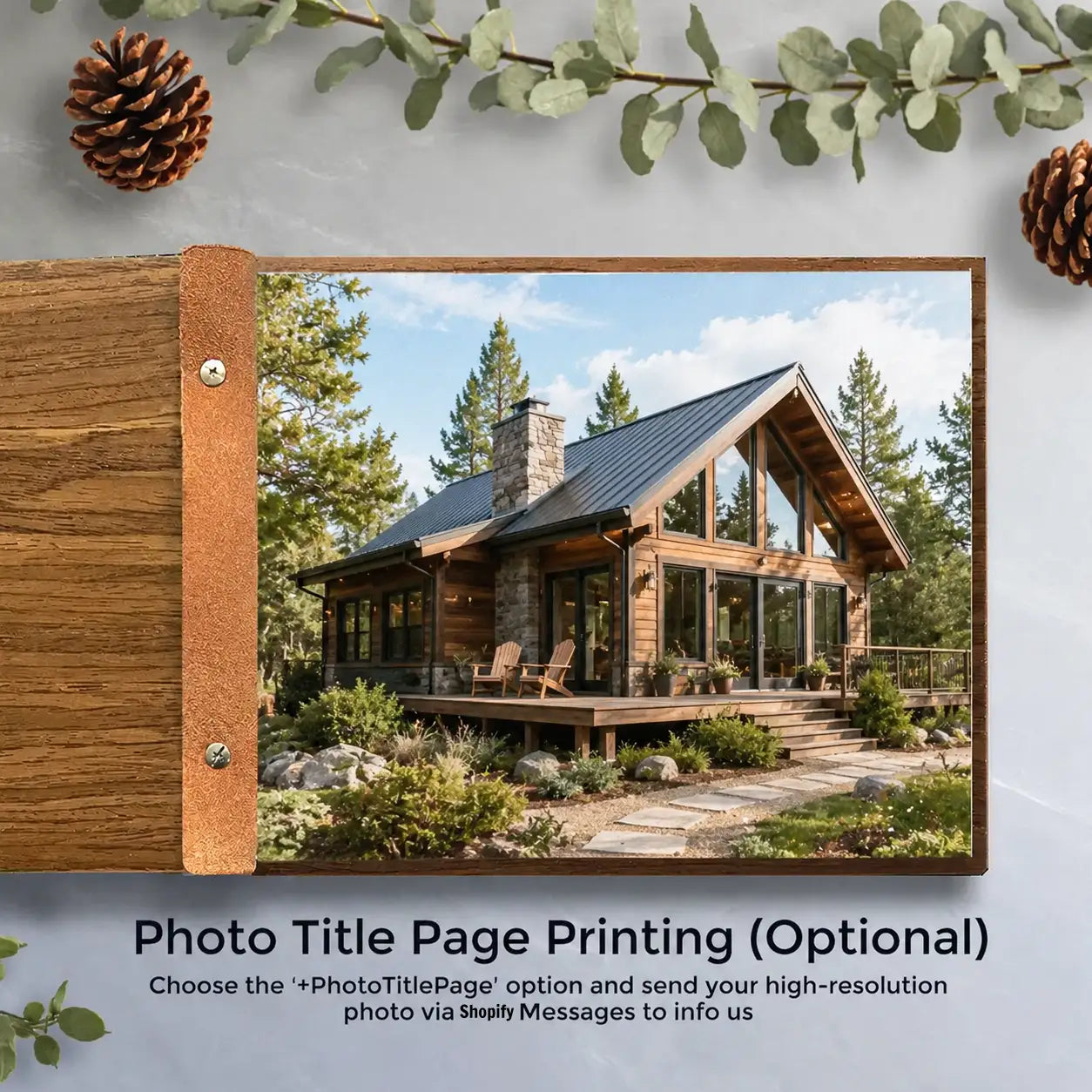 Personalized Lake House Guest Book, Custom Engraved Wooden Airbnb Welcome Book for Vacation Rental
