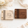 Custom His & Hers Wedding Vow Books – Engraved Wooden Set